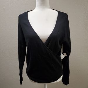 Leith Black Pull Over Sweater